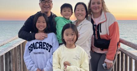 Host Families & Matching au pair with host family at the beach